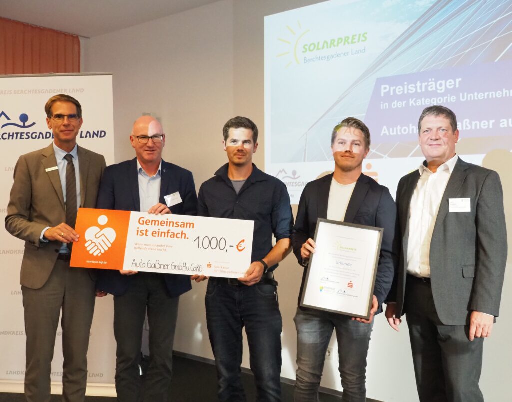 Verleihung Solarpreis Berchtesgadener Land
(c) Sparkasse Berchtesgadener Land